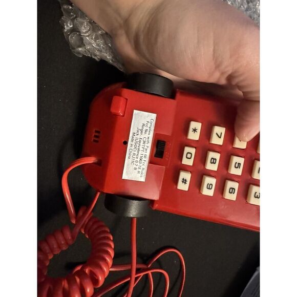 Vintage 1980's Red Corvette DialFone Phone Sports Car Telephone Untested NL - Picture 4 of 10